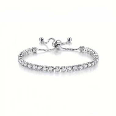【#A267】(Kian) 925 Sterling Silver Synthetic Moissanite Bracelet