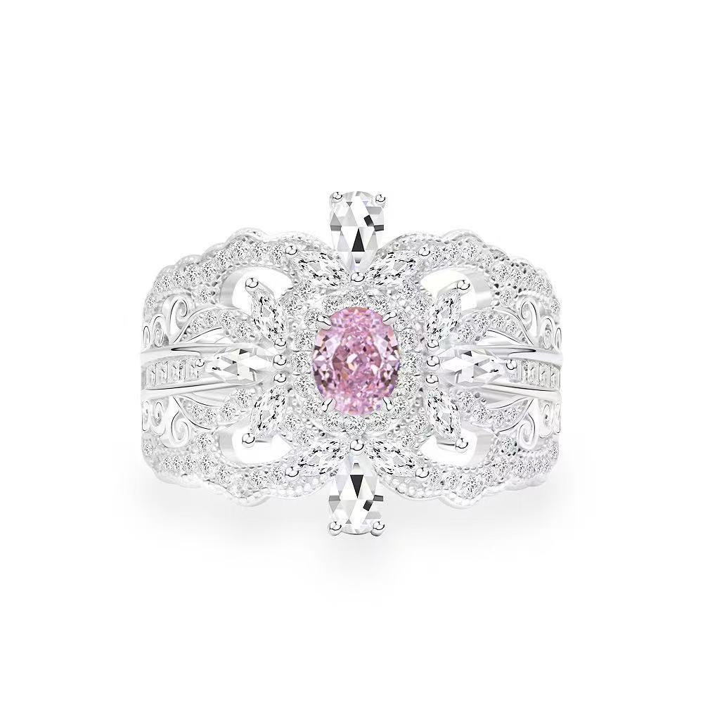 【#A270】(Kamaria) 925 Sterling Silver Synthetic Moissanite ring