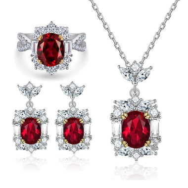 【#A298】(Xanthe) 925 Sterling Silver Synthetic Moissanite Set