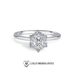 【#15】 (Bella) 925 Sterling Silver Synthetic Moissanite rings