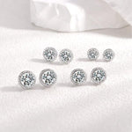 【#A302】(Madeline)925 Sterling Silver Synthetic Moissanite earrings