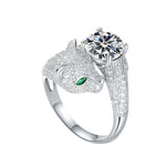 【#A326】 (Ida) 925 Sterling Silver Synthetic Moissanite Ring