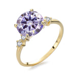 【#A328】 (Tiana) 925 Sterling Silver Synthetic Moissanite Ring