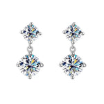 【#A348】(Jamie)925 Sterling Silver Synthetic Moissanite Earrings