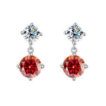 【#A348】(Jamie)925 Sterling Silver Synthetic Moissanite Earrings