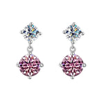 【#A348】(Jamie)925 Sterling Silver Synthetic Moissanite Earrings