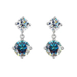 【#A348】(Jamie)925 Sterling Silver Synthetic Moissanite Earrings