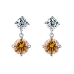 【#A348】(Jamie)925 Sterling Silver Synthetic Moissanite Earrings