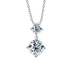 【#A349】(Ivy)925 Sterling Silver Synthetic Moissanite Necklace