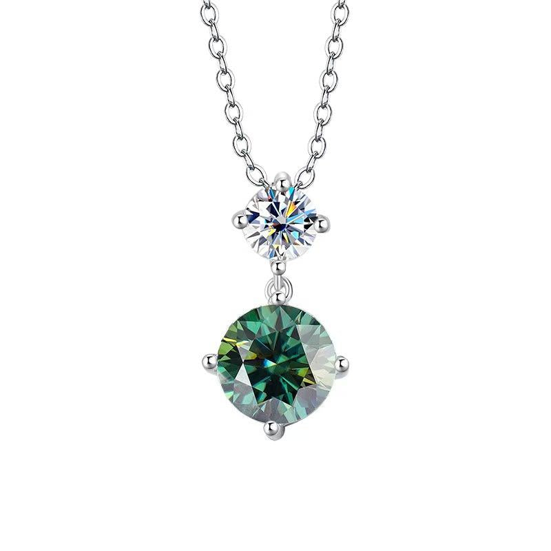 【#A349】(Ivy)925 Sterling Silver Synthetic Moissanite Necklace