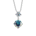 【#A349】(Ivy)925 Sterling Silver Synthetic Moissanite Necklace