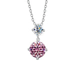 【#A349】(Ivy)925 Sterling Silver Synthetic Moissanite Necklace