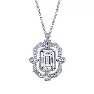 【#A353】(Valerie)925 Sterling Silver Synthetic MoissaniteNecklace