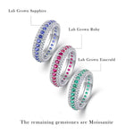 【#A355】 (Violet) 925 Sterling Silver Synthetic Moissanite Ring