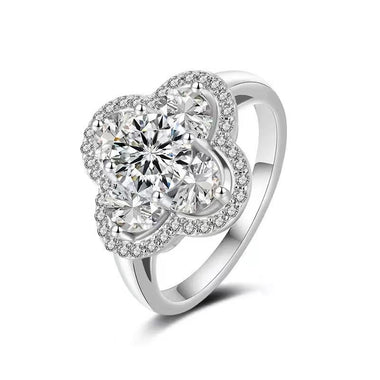 【#A361】 (Nerissa) 925 Sterling Silver Synthetic Moissanite Ring