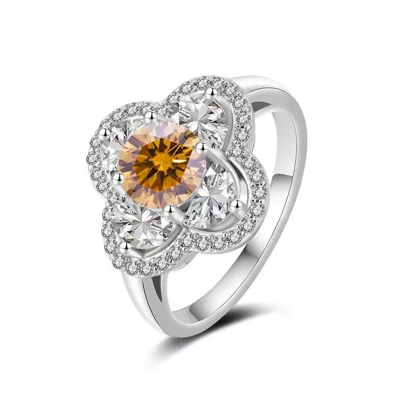 【#A361】 (Nerissa) 925 Sterling Silver Synthetic Moissanite Ring