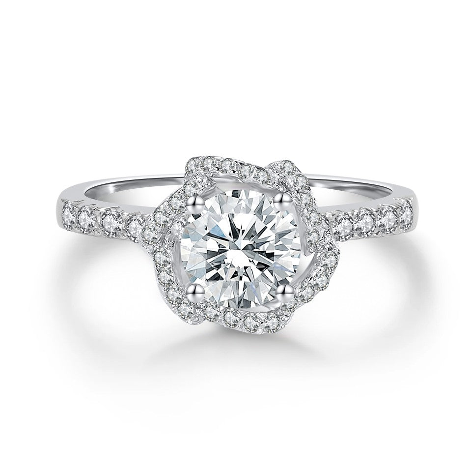 【#25】(Blooming) 925 Sterling Silver Moissanite rings