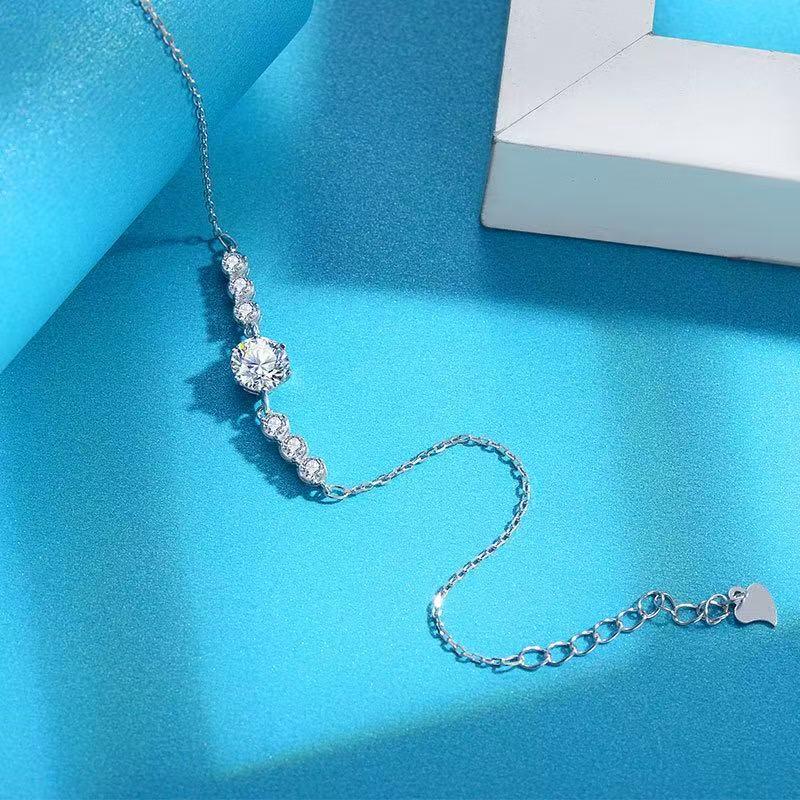 【#A327】(Tess)925 Sterling Silver Synthetic Moissanite bracelet