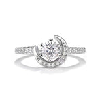 【#481】(Lilly)925 Sterling Silver Synthetic Moissanite Ring