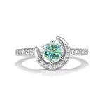 【#481】(Lilly)925 Sterling Silver Synthetic Moissanite Ring