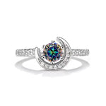 【#481】(Lilly)925 Sterling Silver Synthetic Moissanite Ring