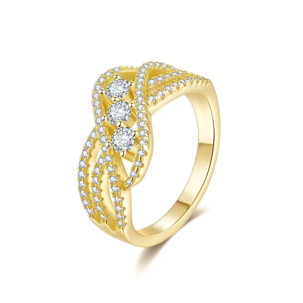 【#486】(Marico)925 Sterling Silver Synthetic Moissanite Ring