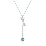 【#490】(Manley)925 Sterling Silver Synthetic Moissanite Necklace
