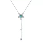 【#492】(Martha)925 Sterling Silver Synthetic Moissanite Necklace