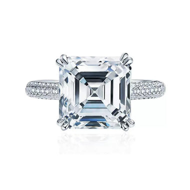 【#493】(Marlon)925 Sterling Silver Synthetic Moissanite Ring