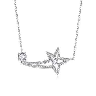 【#496】(Marsha)925 Sterling Silver Synthetic Moissanite Necklace