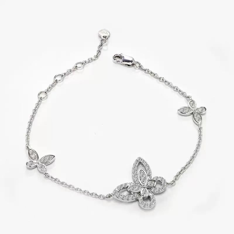 【#498】(Marquis)925 Sterling Silver Synthetic MoissaniteBracelet