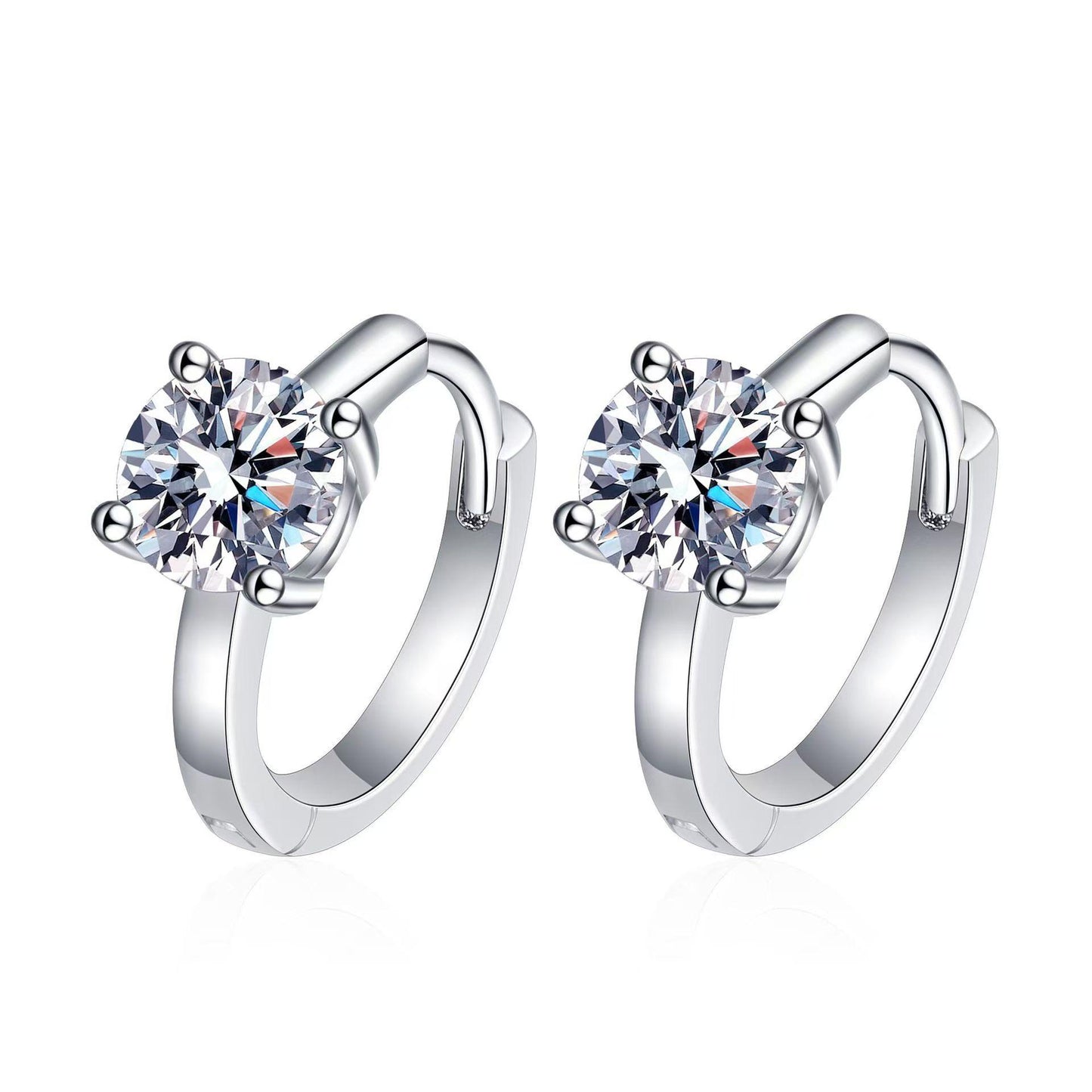 【#44】(Penny)925Sterling Silver Synthetic Moissanite earrings