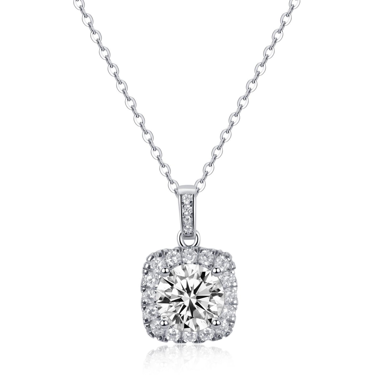 【#33】(Classic Grace)925 Sterling Silver Moissanite necklace