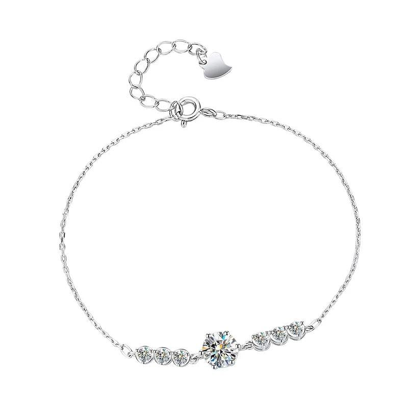 【#A327】(Tess)925 Sterling Silver Synthetic Moissanite bracelet