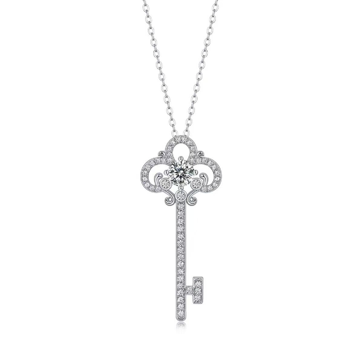 【#40】(Molly)925 Sterling Silver Synthetic Moissanite Necklace