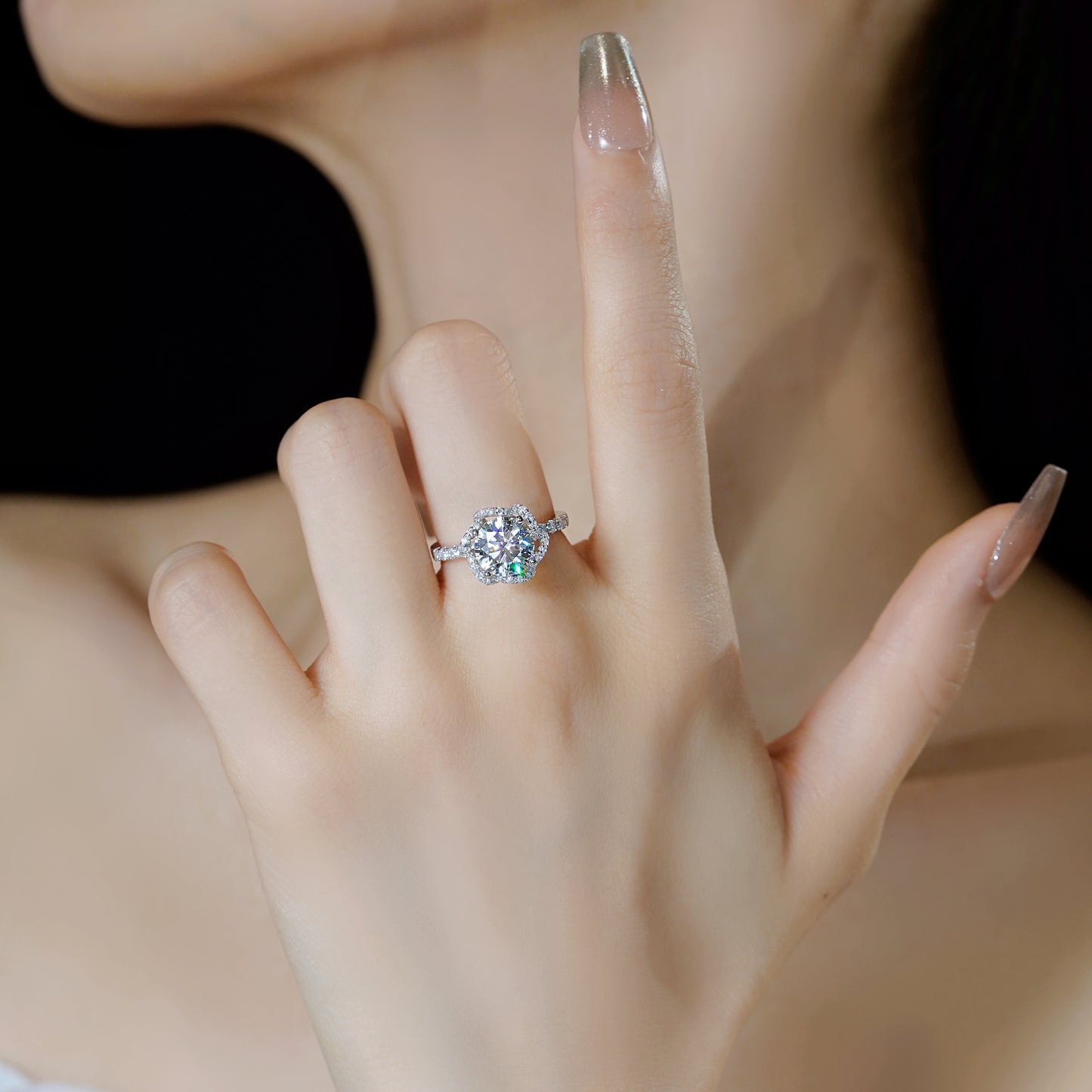 【#25】(Blooming) 925 Sterling Silver Moissanite rings
