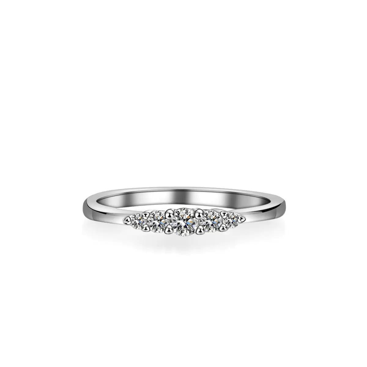 【#A171】(Alaia)925 Sterling Silver Synthetic Moissanite Ring