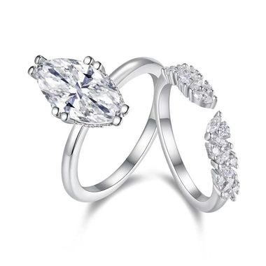 【#A272】(Kelsey)925 Sterling Silver Synthetic Moissanite Ring