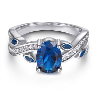 【#A274】(Gentry) 925 Sterling Silver Synthetic Moissanite Ring