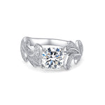 【#32】(Blossoms) 925 Sterling Silver Synthetic Moissanite rings