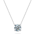 【#30】(Ella)925 Sterling Silver Synthetic Moissanite Necklace
