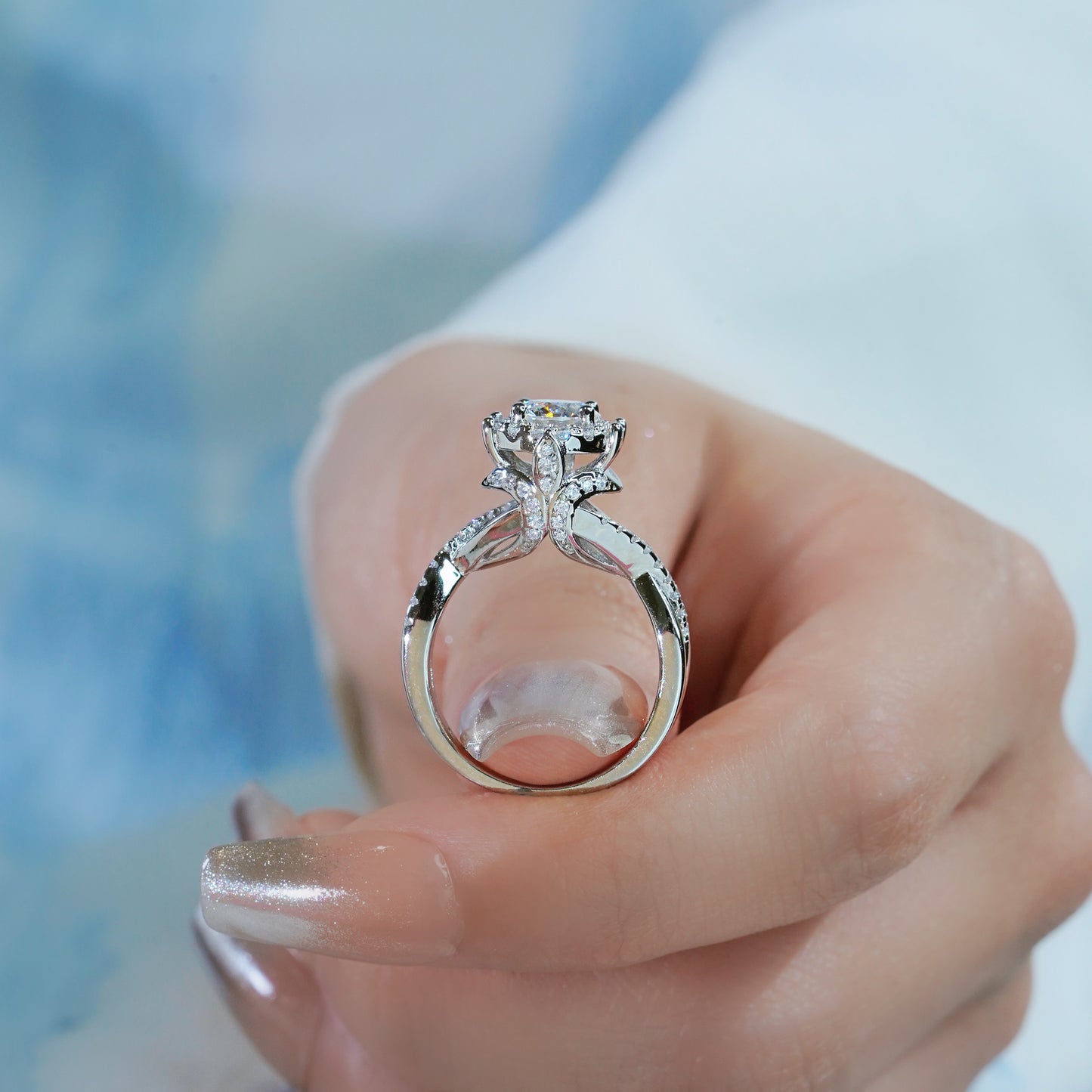 【#06】(Garden) 925 Sterling Silver Moissanite rings