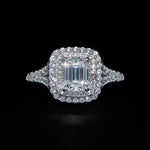 【#Y103】 (Leah) 925 Sterling Silver Synthetic Moissanite Ring