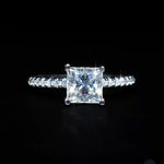 【#Y62】(Megan) 925 Sterling Silver Synthetic Moissanite Ring