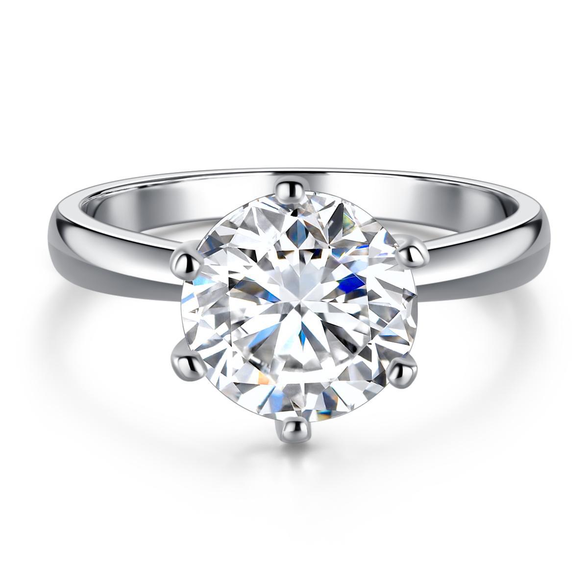 【#12】(Rose)925 Sterling Silver Synthetic Moissanite rings