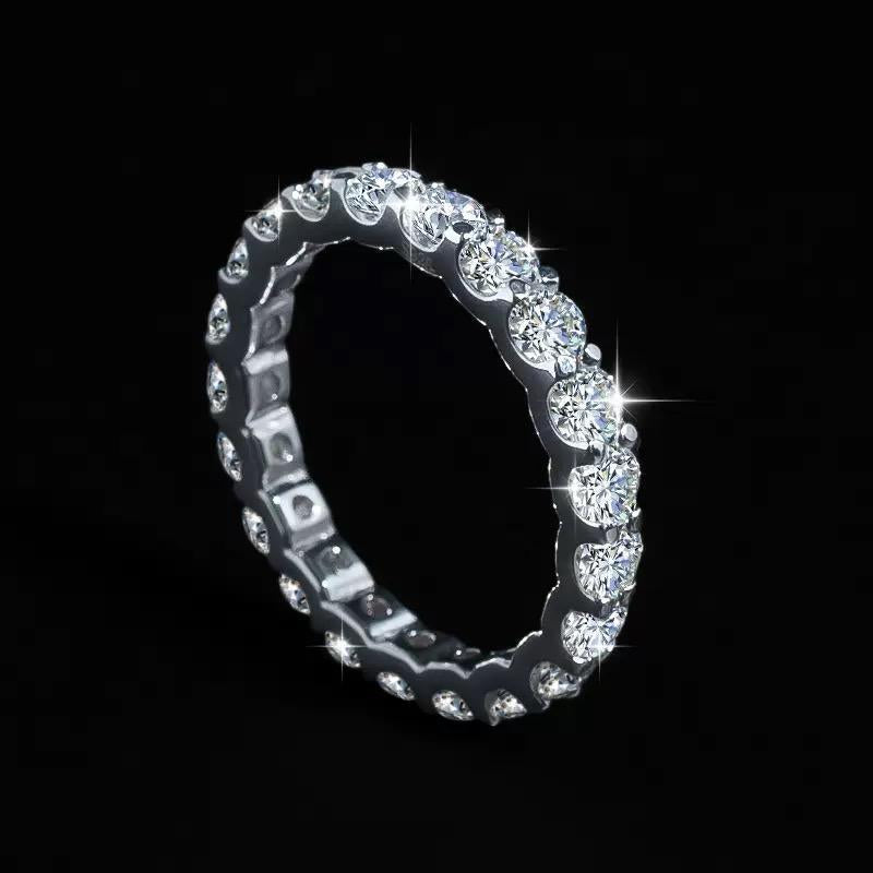 【#Y56】(Rika) 925 Sterling Silver Synthetic Moissanite Ring