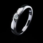 【#50】(Riley) 925 Sterling Silver Synthetic Moissanite Ring