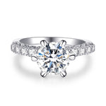 【#17】(Moonlight)925 Sterling Silver Synthetic Moissanite rings