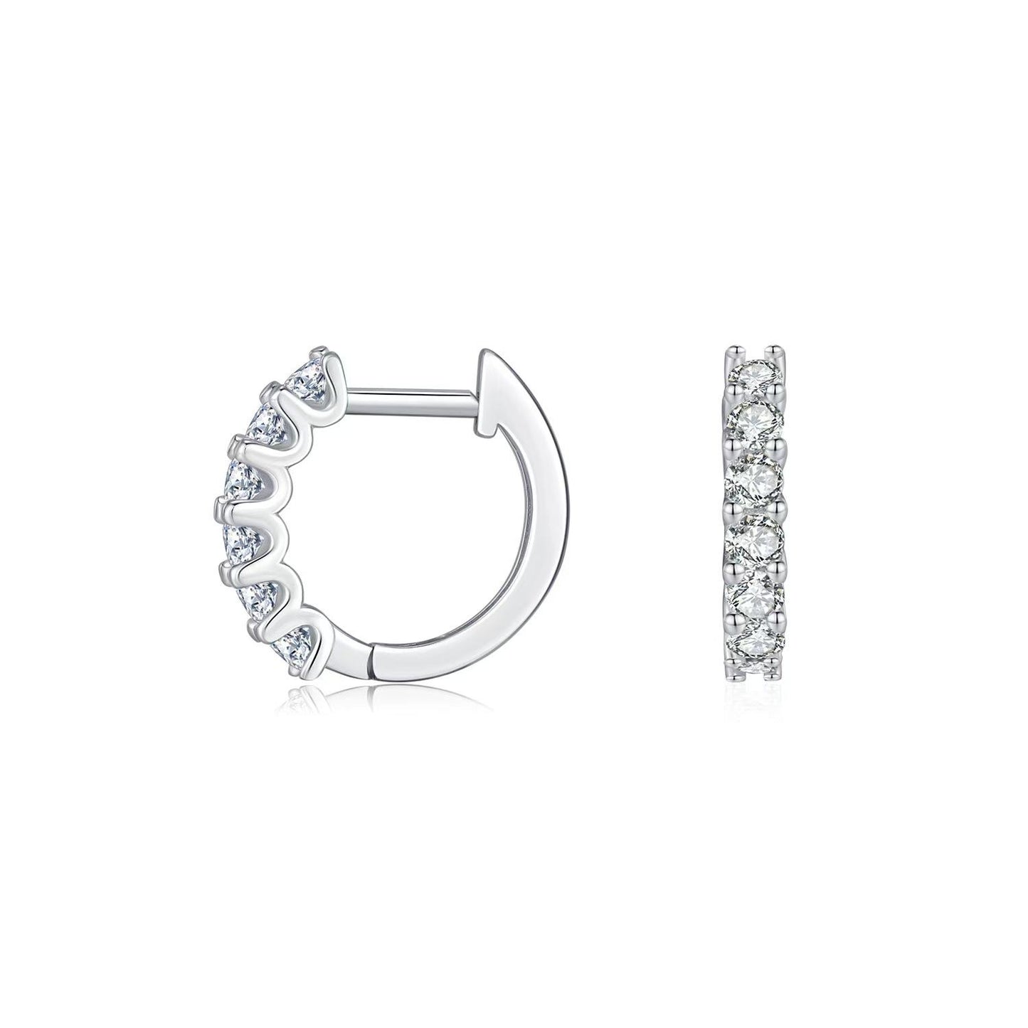 【#41】(Colin)925Sterling Silver Synthetic Moissanite earrings