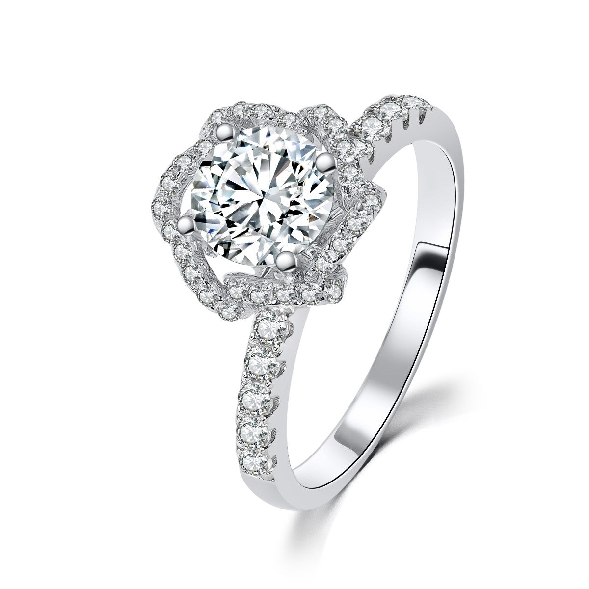 【#25】(Blooming) 925 Sterling Silver Moissanite rings